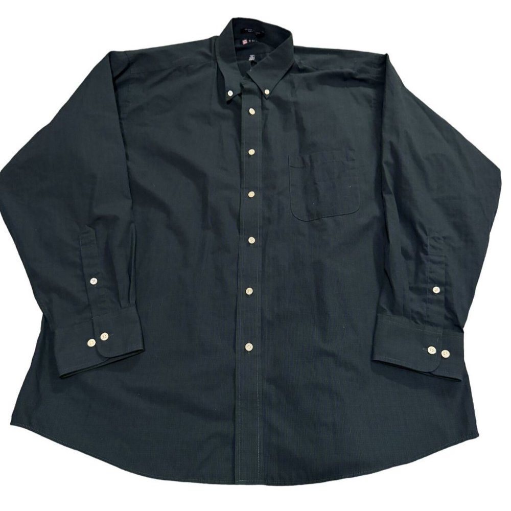 CHAPS GREEN BUTTON UP‎ SHIRT SIZE LARGE MENS | V1